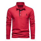 Polo homme manches longues brodé