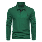 Polo homme manches longues brodé