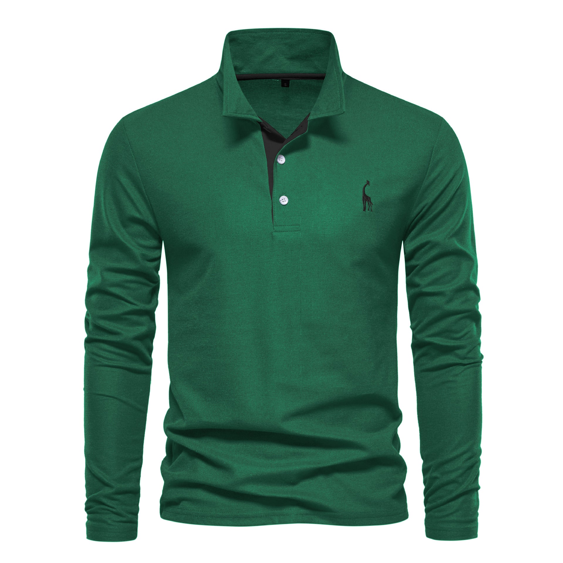 Polo homme manches longues brodé