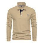 Polo homme manches longues brodé