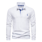 Polo homme manches longues brodé