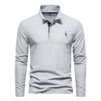 Polo homme manches longues brodé