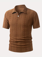 Polo homme motifs texturés