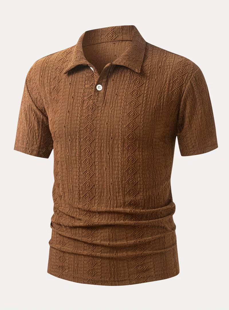 Polo homme motifs texturés