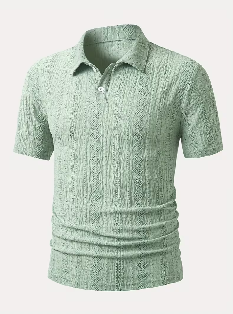Polo homme motifs texturés