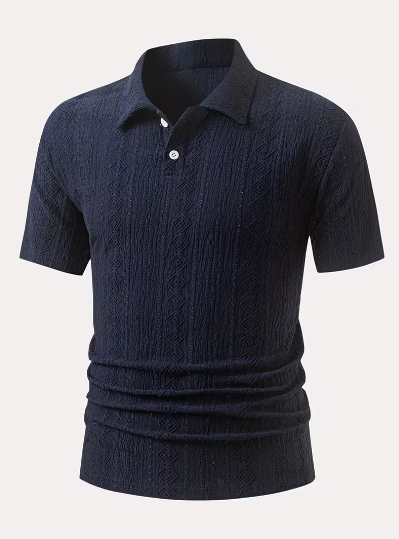 Polo homme motifs texturés