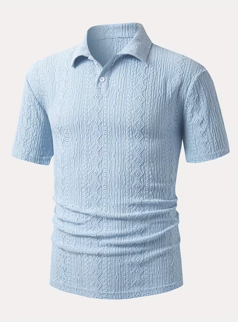 Polo homme motifs texturés