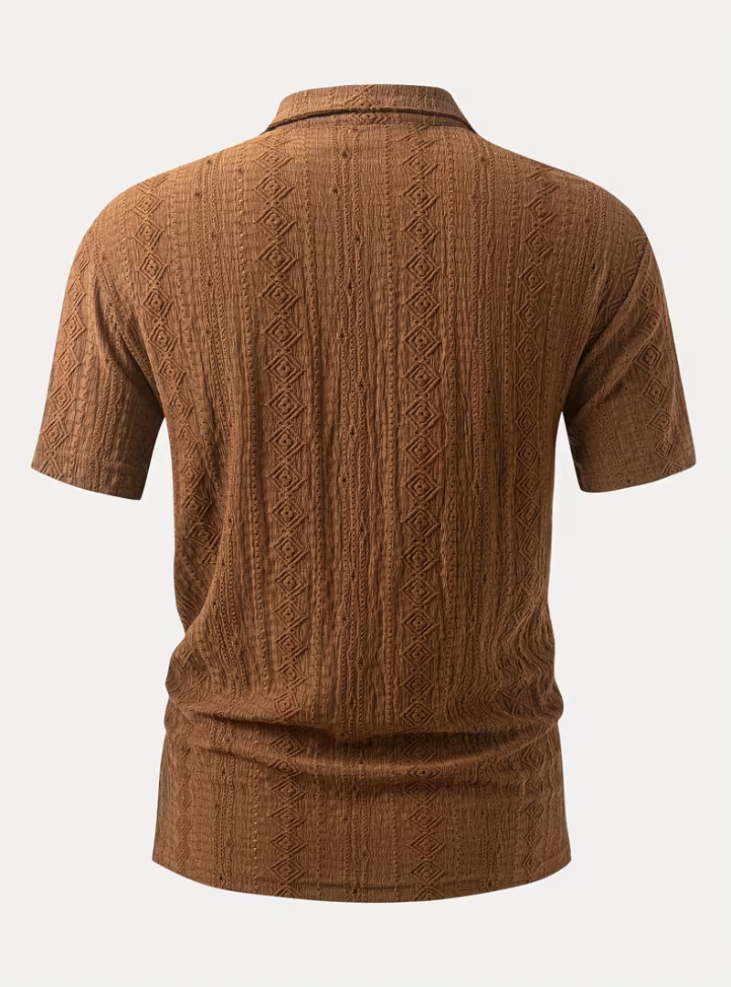Polo homme motifs texturés