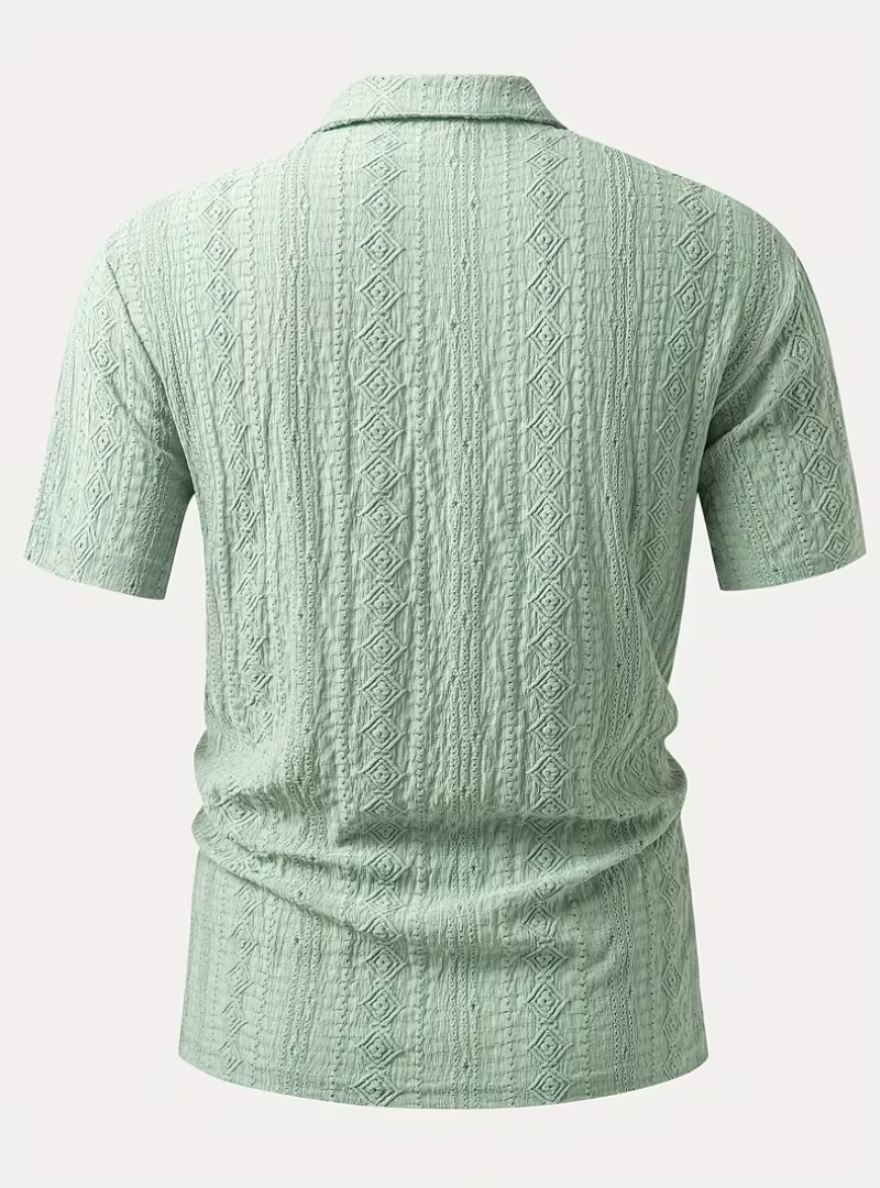 Polo homme motifs texturés