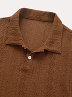 Polo homme motifs texturés