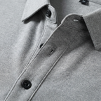 Polo homme piqué boutonné manches longues