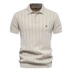 Polo homme rayé boutonné