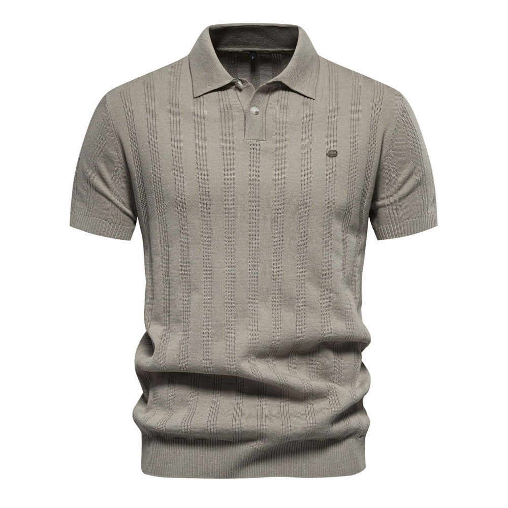 Polo homme rayé boutonné
