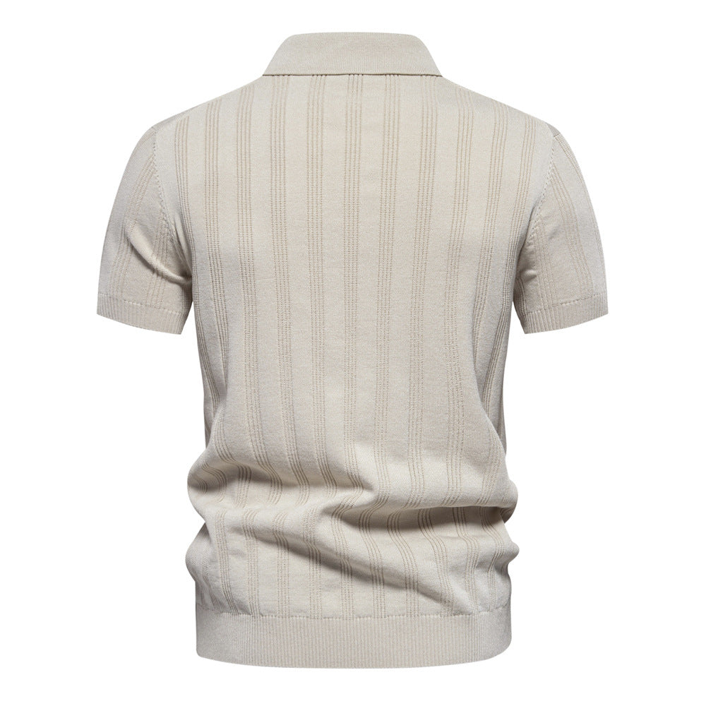Polo homme rayé boutonné