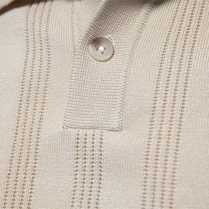 Polo homme rayé boutonné