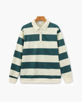 Polo homme rayé manches longues