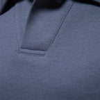Polo homme uni à manches longues