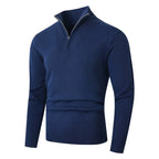 Pull à col montant zippé pour homme