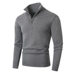 Pull à col montant zippé pour homme
