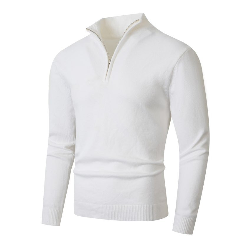 Pull à col montant zippé pour homme