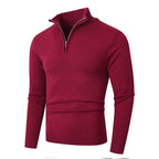 Pull à col montant zippé pour homme