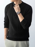 Pull col montant zippé pour homme