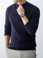Pull col montant zippé pour homme