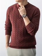 Pull col montant zippé pour homme