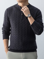 Pull col montant zippé pour homme