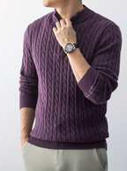 Pull col montant zippé pour homme