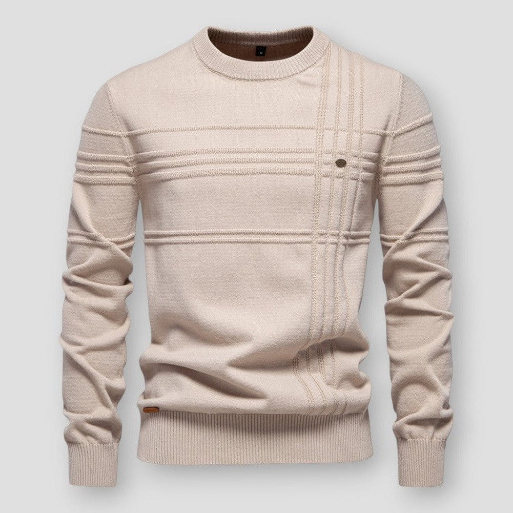 Pull col rond à motifs pour homme