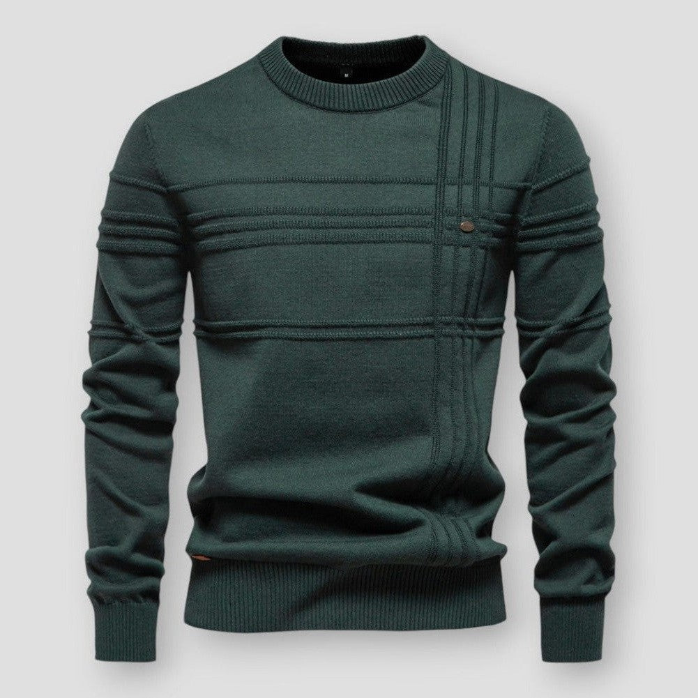 Pull col rond à motifs pour homme