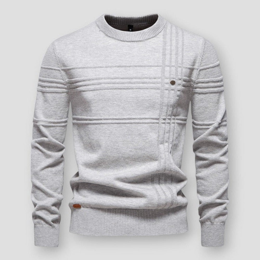 Pull col rond à motifs pour homme