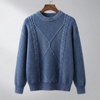 Pull col rond torsadé pour homme