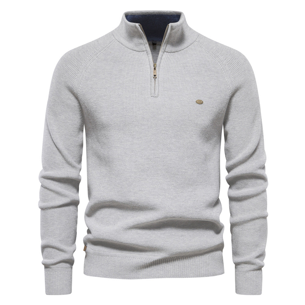 Pull homme à col montant