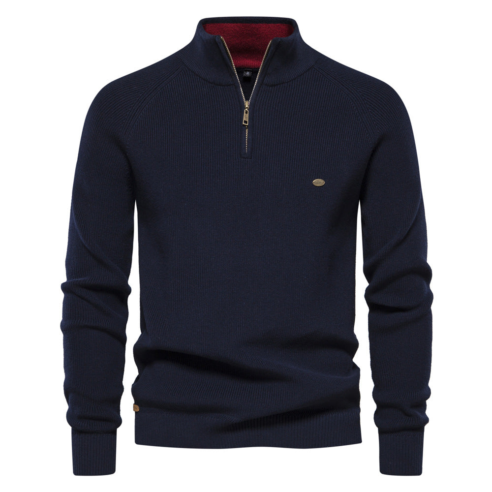 Pull homme à col montant