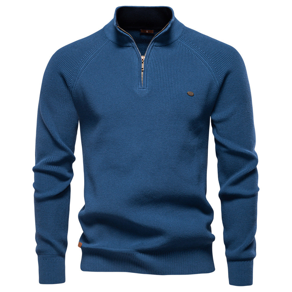 Pull homme à col montant