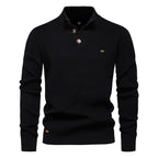 Pull Homme à Col Montant Boutonné