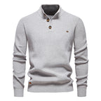 Pull Homme à Col Montant Boutonné