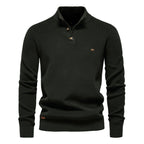 Pull Homme à Col Montant Boutonné