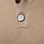 Pull Homme à Col Montant Boutonné