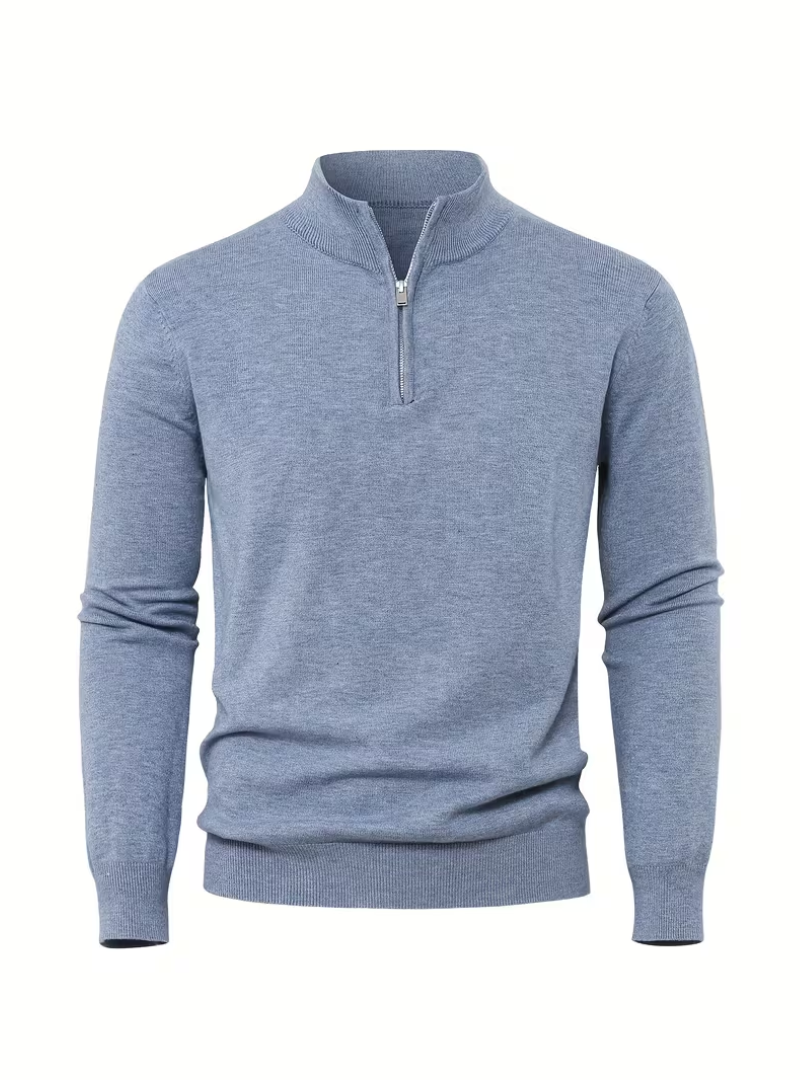Pull homme à col montant zippé