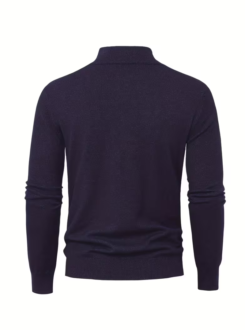 Pull homme à col montant zippé