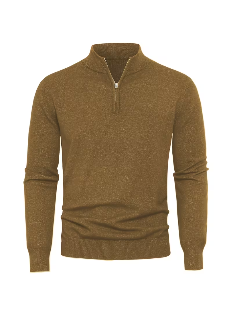 Pull homme à col montant zippé