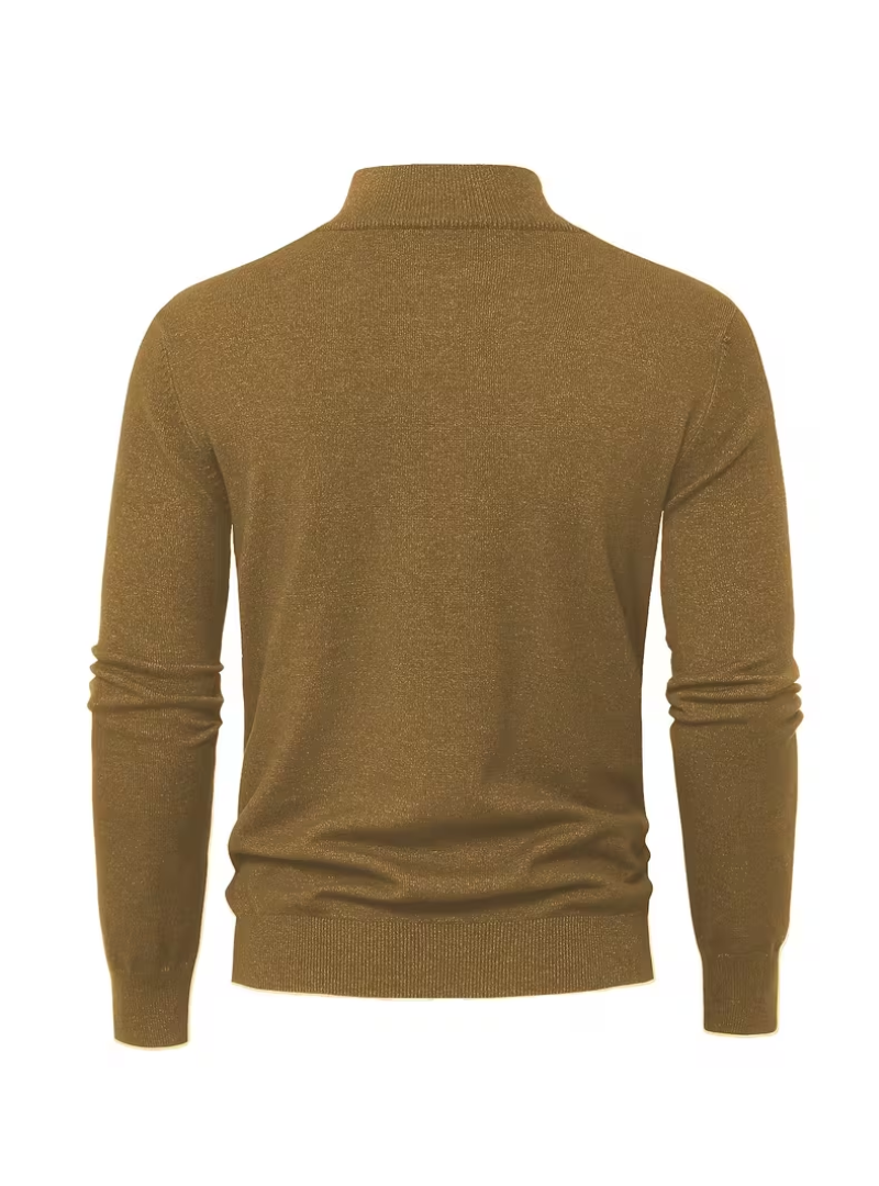Pull homme à col montant zippé