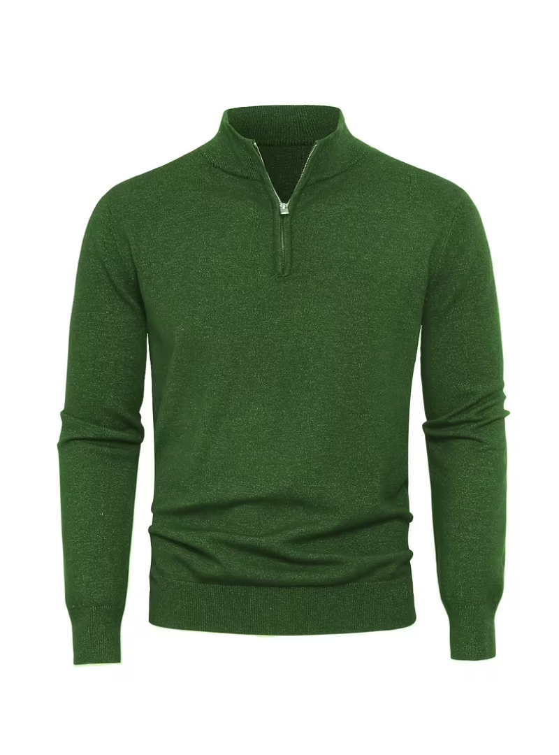 Pull homme à col montant zippé