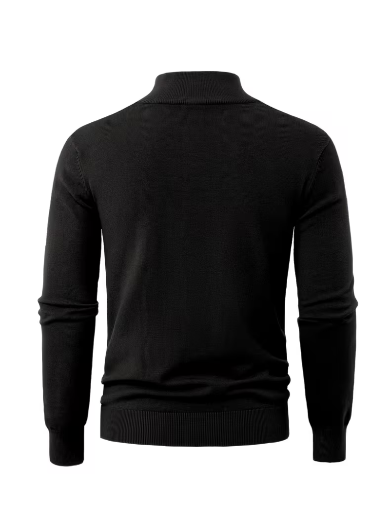 Pull homme à col montant zippé