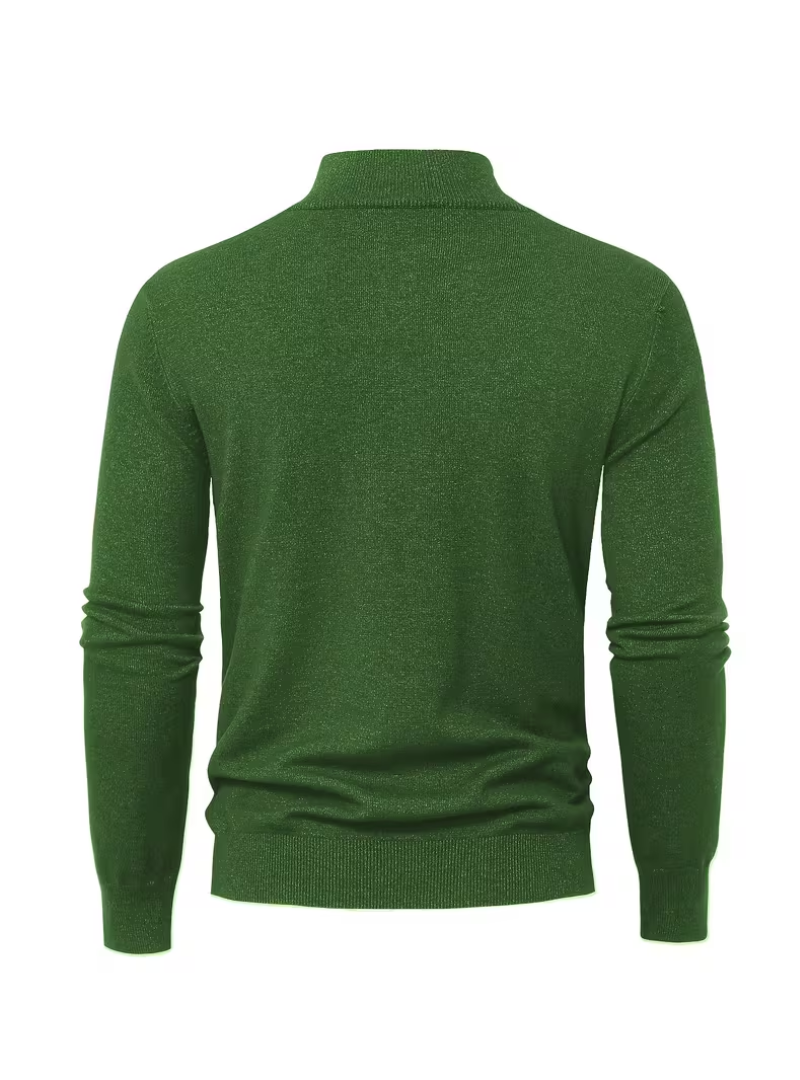Pull homme à col montant zippé
