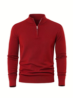 Pull homme à col montant zippé