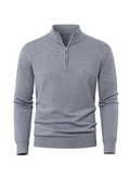 Pull homme à col montant zippé
